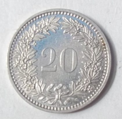 SWITZERLAND 20 Rappen 2008 Confoederatio Helvetica (used) | Indian Postage Stamps | Indian Coins | Old Indian Currency | Rare Indian Coins | Numismatic Collection India - Image 2