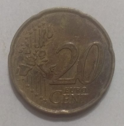 20 Cent EURO  1999_RF (used) | Indian Postage Stamps | Indian Coins | Old Indian Currency | Rare Indian Coins | Numismatic Collection India