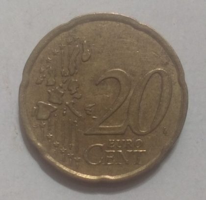20 Cent EURO  2000_RF(used) | Indian Postage Stamps | Indian Coins | Old Indian Currency | Rare Indian Coins | Numismatic Collection India