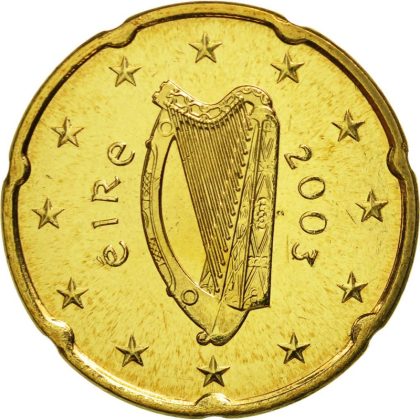 20 Cent EURO 2003_eire (used) | Indian Postage Stamps | Indian Coins | Old Indian Currency | Rare Indian Coins | Numismatic Collection India