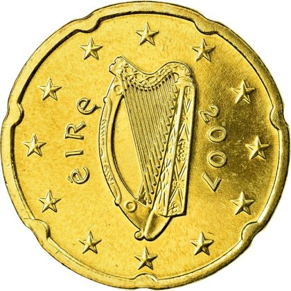 20 Cent EURO 2007_eire (used) | Indian Postage Stamps | Indian Coins | Old Indian Currency | Rare Indian Coins | Numismatic Collection India