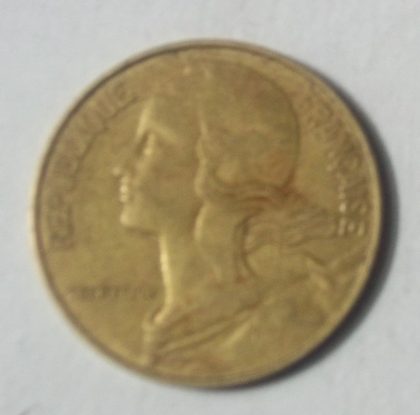 20 Centimes 1982 Liberte Egalite Fraternite (used) | Indian Postage Stamps | Indian Coins | Old Indian Currency | Rare Indian Coins | Numismatic Collection India - Image 2