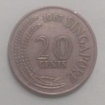 20 Cents 1967 Singapore/ Singapore (used)