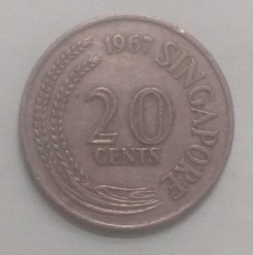20 Cents 1967 Singapore/ Singapore (used)
