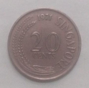 20 Cents 1971 Singapore/ Singapore (used)