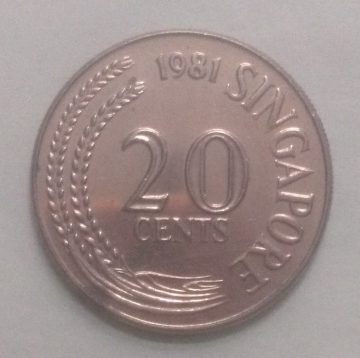 20 Cents 1981 Singapore/ Singapore (used)