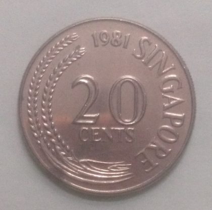 20 Cents 1981 Singapore/ Singapore (used) | Indian Postage Stamps | Indian Coins | Old Indian Currency | Rare Indian Coins | Numismatic Collection India