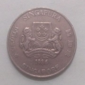 20 Cents 1986 Majulah Singapora/ Singapore (used)