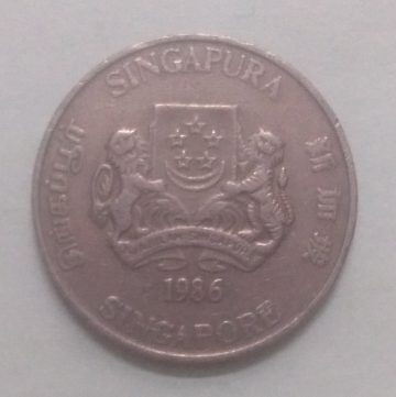 20 Cents 1986 Majulah Singapora/ Singapore (used)