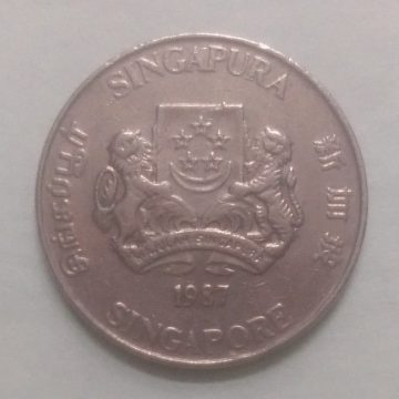 20 Cents 1987 Majulah Singapora/ Singapore (used)