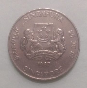 20 Cents 1987 Majulah Singapora/ Singapore (used)