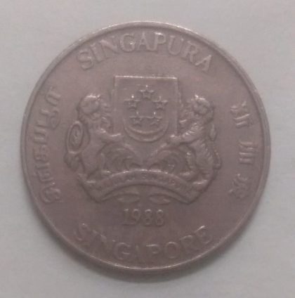 20 Cents 1988 Majulah Singapora/ Singapore (used) | Indian Postage Stamps | Indian Coins | Old Indian Currency | Rare Indian Coins | Numismatic Collection India