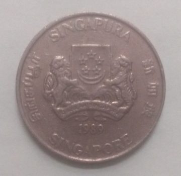 20 Cents 1989 Majulah Singapora/ Singapore (used)