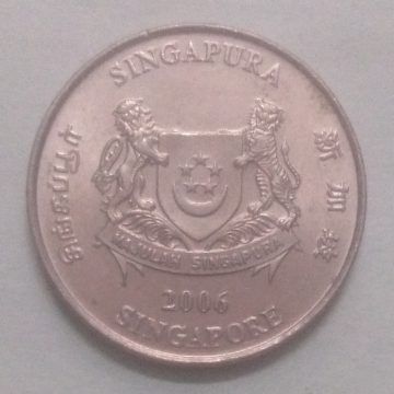 20 Cents 2006 Majulah Singapora/ Singapore (used)