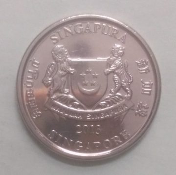 20 Cents 2013 Majulah Singapora/ Singapore (unc)