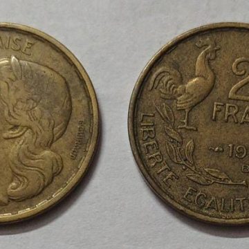 20 Francs 1953 Liberte Egalite Fraternite (used)