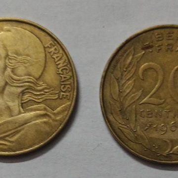 20 Centimes 1963 Liberte Egalite Fraternite (used)