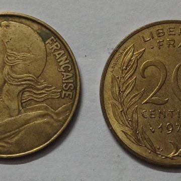 20 Centimes 1976 Liberte Egalite Fraternite (used)