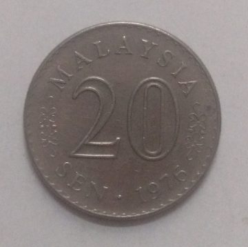 20 Sen _1976 Malaysia (used)