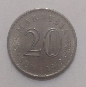 20 Sen _1978 Malaysia (used)