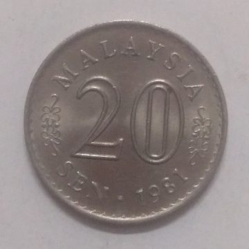 20 Sen _1981 Malaysia (used)