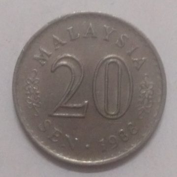 20 Sen _1988 Malaysia (used)