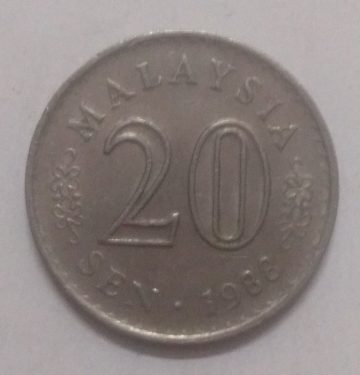 20 Sen _1988 Malaysia (used)