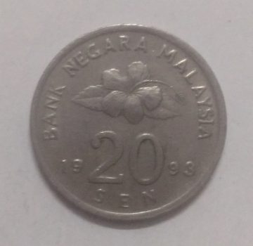 20 Sen _1993 Bank Negara Malaysia (used)