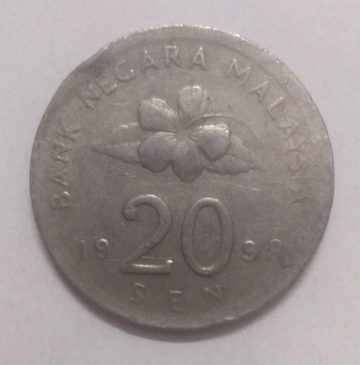 20 Sen _1998 Bank Negara Malaysia (used)