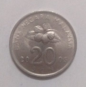 20 Sen _2005 Bank Negara Malaysia (used)