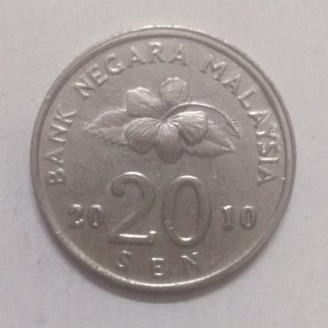 20 Sen _2010 Bank Negara Malaysia (used)