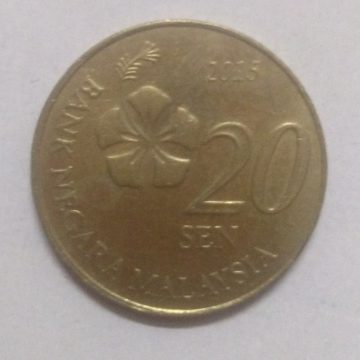 20 Sen _2015 Bank Negara Malaysia (used)
