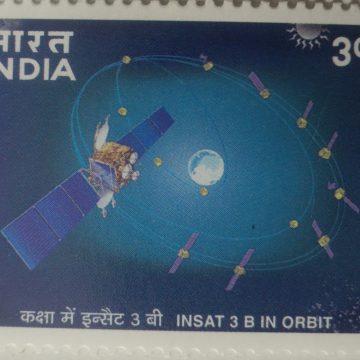 29 Sep.00 India in Space. oceansat 1 , Thematic , Rs. 3 (Hinged/Gum washed stamp)