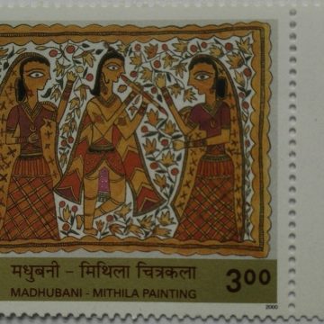 Krishna with Gopes (Traffic Light Stamp)