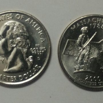 United States Quarter Dollar Massachusetts State 1 Coin (# 6/50) UNC