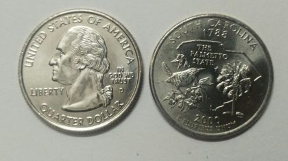 United States Quarter Dollar South Carolina State 1 Coin (# 8/50) UNC | Indian Postage Stamps | Indian Coins | Old Indian Currency | Rare Indian Coins | Numismatic Collection India