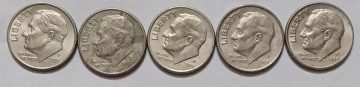 USA 1 DIME 2001-2005 ( 5 COINS)