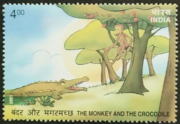 Stories from panchatantra Monkey in Tree & Crocodile_Cut Setenant