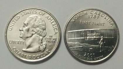 United States Quarter Dollar North Carolina State 1 Coin (# 12/50) UNC | Indian Postage Stamps | Indian Coins | Old Indian Currency | Rare Indian Coins | Numismatic Collection India