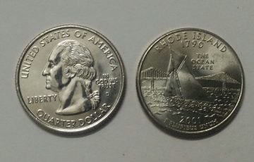 United States Quarter Dollar Rhode Island State 1 Coin (# 13/50) UNC