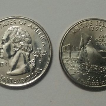 United States Quarter Dollar Rhode Island State 1 Coin (# 13/50) UNC