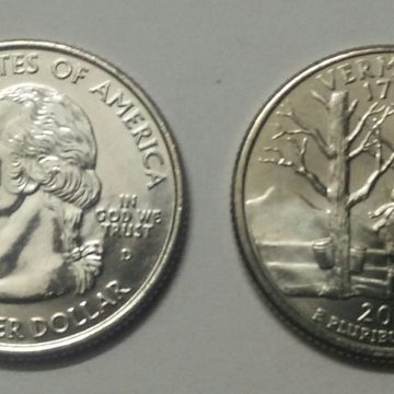 United States Quarter Dollar Vermont State 1 Coin (# 1450) UNC