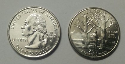 United States Quarter Dollar Vermont State 1 Coin (# 1450) UNC | Indian Postage Stamps | Indian Coins | Old Indian Currency | Rare Indian Coins | Numismatic Collection India