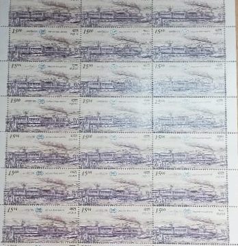 150 Years of Railways in India , Institution ,  Rs.15- MNH (Stamp Full Sheets -27stamps)