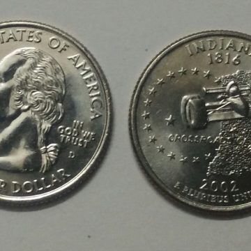 United States Quarter Dollar Indiana State 1 Coin (# 19/50) UNC