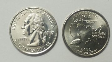 United States Quarter Dollar Louisiana State 1 Coin (# 18/50) UNC