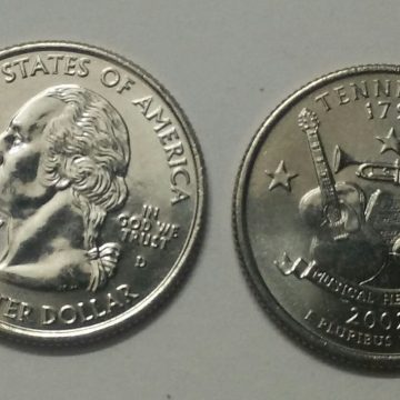 United States Quarter Dollar Tennessee State 1 Coin (# 16/50) UNC