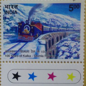Train on Viaduct(Traffic Light Stamp)