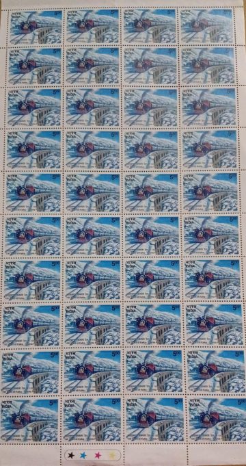100 YEARS OF KALKA-SHIMLA RAILWAY ,  Rs.5- MNH (Stamp Full Sheets -40stamps)