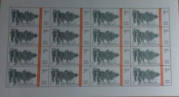 2 Guards (1 Grenaiers)-225 Years ,Defence , Rs.5- MNH (Stamp Full Sheets -16stamps)